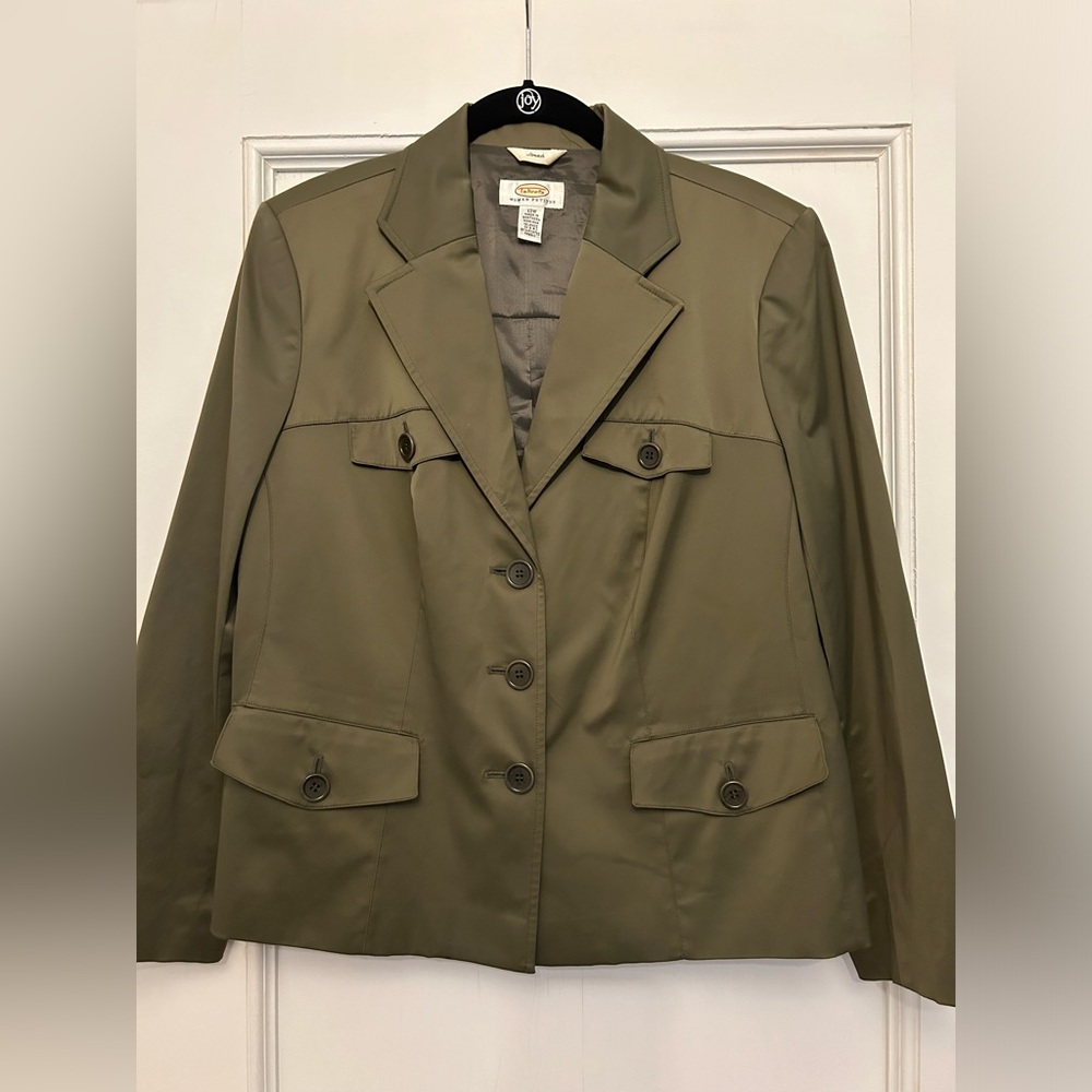 Talbots Women’s Petite Army Green Style Blazer size 12W